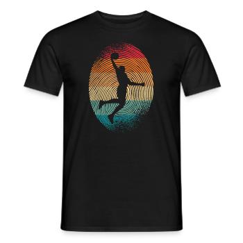 Joueur de basket-ball Empreinte digitale Joueur de basket-ball - T-shirt homme - noir - Devant - AI Model Male 178 light (178cm)