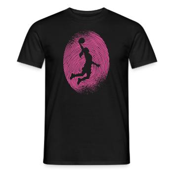 Basketball Player Fingerprint Basketball Player - Men's T-Shirt - black - Front - AI Model Male 178 light (178cm)