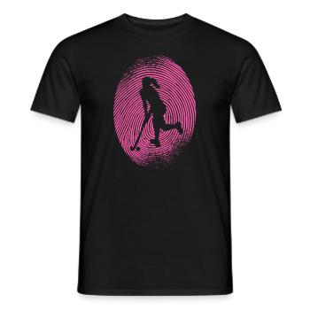Feldhockey Hockey Fingerabdruck Hockeyspielerin - Männer T-Shirt - Schwarz - Vorne - AI Model Male 178 light (178cm)