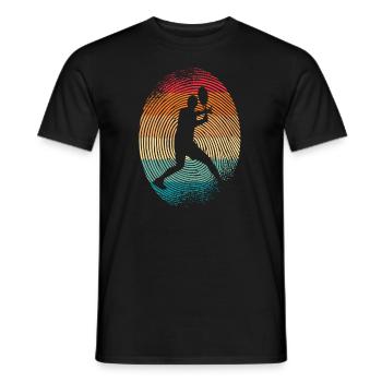 Joueur de tennis Fingerprint Tennis Homme - T-shirt homme - noir - Devant - AI Model Male 178 light (178cm)