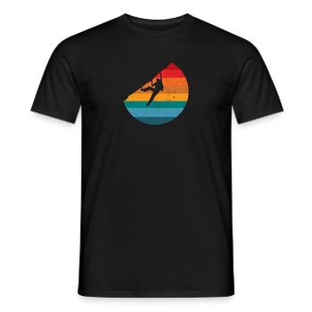 Escalade en bloc - T-shirt pour Boulderer - T-shirt homme - noir - Devant - AI Model Male 178 light (178cm)