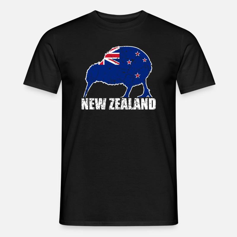 Neuseeland Kiwi - Männer T-Shirt - Schwarz