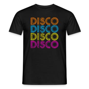 Musique disco - T-shirt homme - noir - Devant - AI Model Male 178 light (178cm)