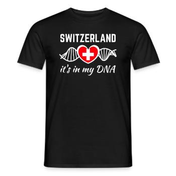 Suisse Drapeau suisse ADN - T-shirt homme - noir - Devant - AI Model Male 178 light (178cm)