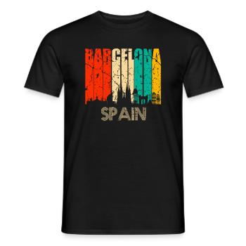 Barcelone - T-shirt homme - noir - Devant - AI Model Male 178 light (178cm)