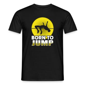 Hochsprung Leichtathletik - Männer T-Shirt - Schwarz - Vorne - AI Model Male 178 light (178cm)