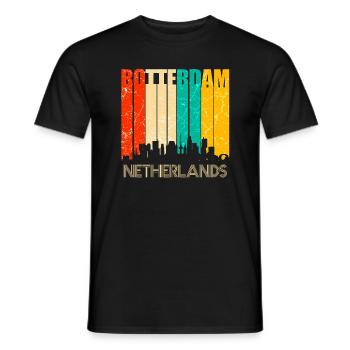 Rotterdam - T-shirt homme - noir - Devant - AI Model Male 178 light (178cm)