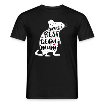 Degu MUM | Gift for degu owners - Men's T-Shirt - black - Front - AI Model Male 178 light (178cm)