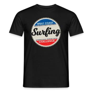 surf - T-shirt homme - noir - Devant - AI Model Male 178 light (178cm)