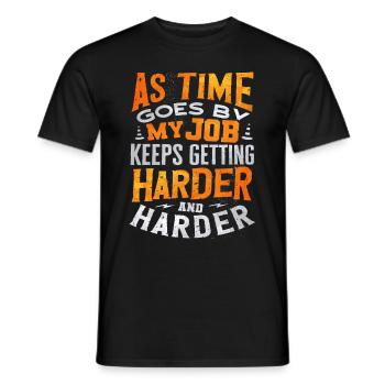 Concrete Finisher Concrete Mixer Construction Pun - Men's T-Shirt - black - Front - AI Model Male 178 light (178cm)
