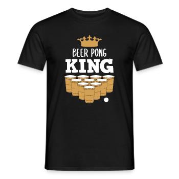 Beer Pong King Beer Pong Cadeau amusant - T-shirt homme - noir - Devant - AI Model Male 178 light (178cm)