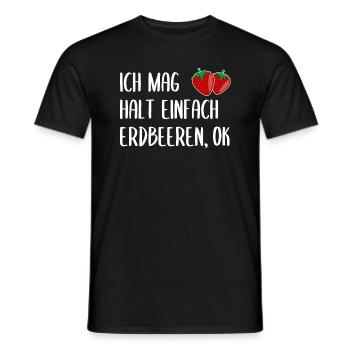 Erdbeere Lustiger Spruch Sommer Frucht Obst - Männer T-Shirt - Schwarz - Vorne - AI Model Male 178 light (178cm)