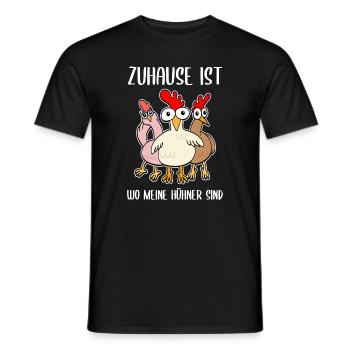 Drôles de poulets Amateurs de poulet disant cadeau - T-shirt homme - noir - Devant - AI Model Male 178 light (178cm)