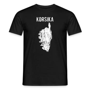 Corsica Island Map France Holiday Gift - Men's T-Shirt - black - Front - AI Model Male 178 light (178cm)