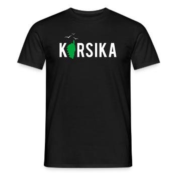 Carte de l’île de Corse France Cadeau de Noël - T-shirt homme - noir - Devant - AI Model Male 178 light (178cm)