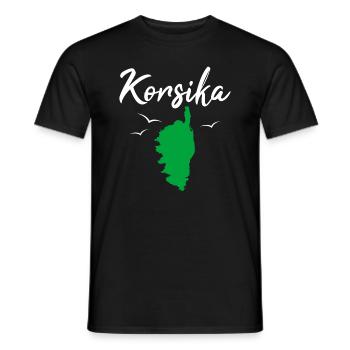 Carte de l’île de Corse France Cadeau de Noël - T-shirt homme - noir - Devant - AI Model Male 178 light (178cm)