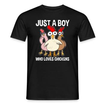 Drôles de poulets Amateurs de poulet disant cadeau - T-shirt homme - noir - Devant - AI Model Male 178 light (178cm)