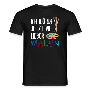 Malerei Kunst Künstler Lustiger Spruch Geschenk - Männer T-Shirt - Schwarz - Vorne - AI Model Male 178 light (178cm)