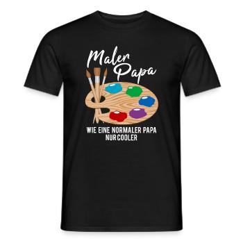 Maler Papa Malerei Kunst Künstler Spruch Geschenk - Männer T-Shirt - Schwarz - Vorne - AI Model Male 178 light (178cm)