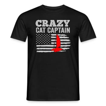 Katamaran Kapitän Segeln Segelboot - Männer T-Shirt - Schwarz - Vorne - AI Model Male 178 light (178cm)