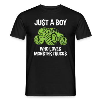 Monster Truck Monster Truck Fans Boy Gift - Men's T-Shirt - black - Front - AI Model Male 178 light (178cm)