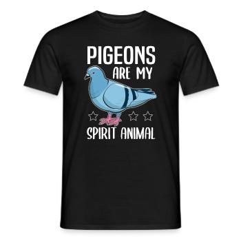 Taube Taubenliebhaber Spruch Geschenk - Männer T-Shirt - Schwarz - Vorne - AI Model Male 178 light (178cm)