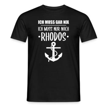 Rhodos Insel Lustiger Spruch Urlaub Geschenk - Männer T-Shirt - Schwarz - Vorne - AI Model Male 178 light (178cm)