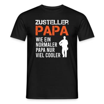 Zusteller Papa Postbote Briefträger Geschenk - Männer T-Shirt - Schwarz - Vorne - AI Model Male 178 light (178cm)
