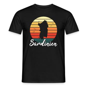 Sardinia Island Italy Holiday Retro Gift - Men's T-Shirt - black - Front - AI Model Male 178 light (178cm)
