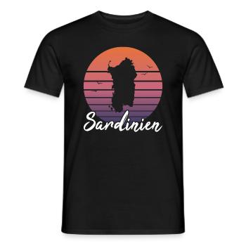 Sardinia Island Italy Holiday Retro Gift - Men's T-Shirt - black - Front - AI Model Male 178 light (178cm)