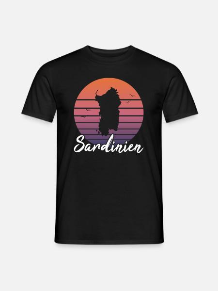 Sardinien Insel Italien Urlaub Retro Geschenk - Männer T-Shirt - Schwarz