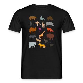 Zoo Animals Collection Zoo Animals Zoo-Goers Gift - Men's T-Shirt - black - Front - AI Model Male 178 light (178cm)