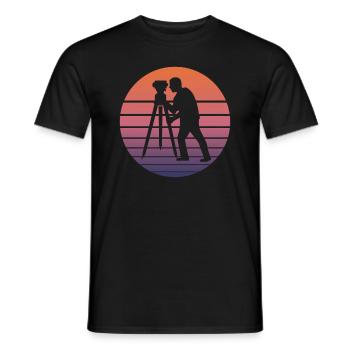 Géomètre Géomètre Rétro Cadeau - T-shirt homme - noir - Devant - AI Model Male 178 light (178cm)
