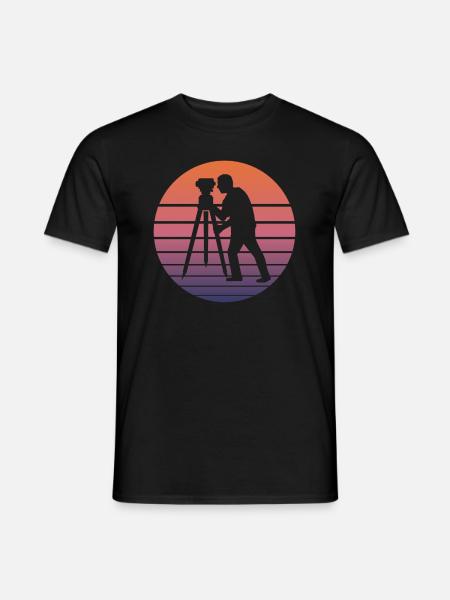 Topógrafo Topógrafo Regalo Retro - Camiseta hombre - negro