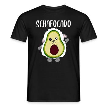 Avocado Sheep Funny Vegetable Fruit Gift - Men's T-Shirt - black - Front - AI Model Male 178 light (178cm)