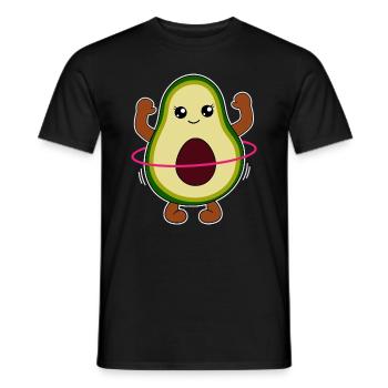 Avocado with Hulahooping Gift - Men's T-Shirt - black - Front - AI Model Male 178 light (178cm)