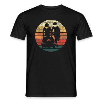 Bobfahrer Bobfahren Bobsport Retro Geschenk - Männer T-Shirt - Schwarz - Vorne - AI Model Male 178 light (178cm)