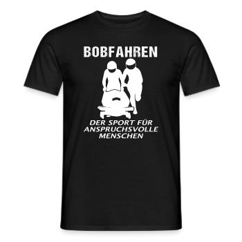 Bobfahrer Spruch Bobfahren Bobsport Geschenk - Männer T-Shirt - Schwarz - Vorne - AI Model Male 178 light (178cm)