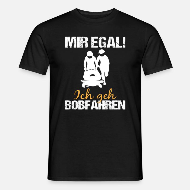 Bobfahren Lustiger Spruch Bobfahrer Geschenk - Männer T-Shirt - Schwarz
