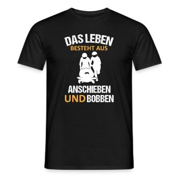 Bobfahren Lustiger Spruch Bobfahrer Geschenk - Männer T-Shirt - Schwarz - Vorne - AI Model Male 178 light (178cm)