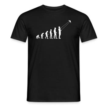 Drachenfliegen Evolution Drachensteigen Geschenk - Männer T-Shirt - Schwarz - Vorne - AI Model Male 178 light (178cm)