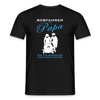 Bobfahrer Papa Spruch Bobfahren Bobsport Geschenk - Männer T-Shirt - Schwarz - Vorne - AI Model Male 178 light (178cm)