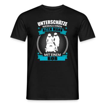 Bobfahrer Alter Mann Spruch Bobfahren Geschenk - Männer T-Shirt - Schwarz - Vorne - AI Model Male 178 light (178cm)