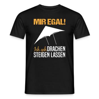 Drachenfliegen Drachensteigen Spruch Geschenk - Männer T-Shirt - Schwarz - Vorne - AI Model Male 178 light (178cm)