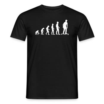 Skater Evolution Elektro-Skateboard Geschenk - Männer T-Shirt - Schwarz - Vorne - AI Model Male 178 light (178cm)