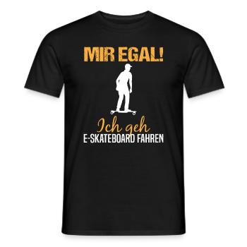 E-Skateboard Spruch Elektro-Skateboard Geschenk - Männer T-Shirt - Schwarz - Vorne - AI Model Male 178 light (178cm)