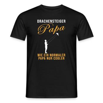 Drachensteiger Papa Spruch Drachenfliegen Geschenk - Männer T-Shirt - Schwarz - Vorne - AI Model Male 178 light (178cm)