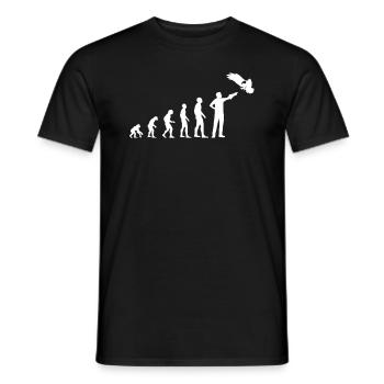 Fauconnier Oiseau de proie Evolution Cadeau de fauconnerie - T-shirt homme - noir - Devant - AI Model Male 178 light (178cm)