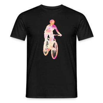 Radfahrerin Mountainbike Fahrer Geschenk Damen - Männer T-Shirt - Schwarz - Vorne - AI Model Male 178 light (178cm)
