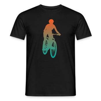 Radfahrerin Mountainbike Fahrer Geschenk Damen - Männer T-Shirt - Schwarz - Vorne - AI Model Male 178 light (178cm)
